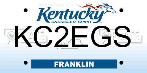 KC2EGS Kentucky License Plate