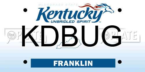 KDBUG Kentucky License Plate