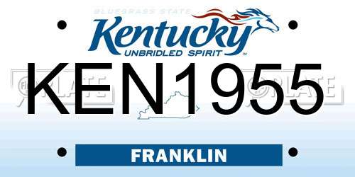 KEN1955 Kentucky License Plate