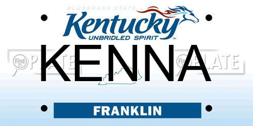 KENNA Kentucky License Plate