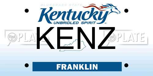 KENZ Kentucky License Plate
