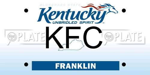 KFC Kentucky License Plate