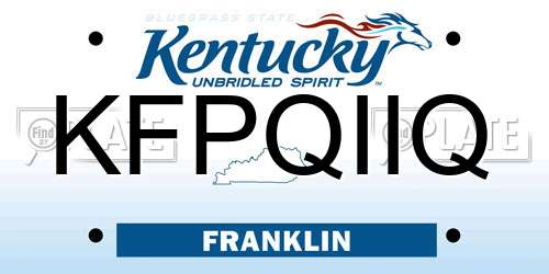 KFPQIIQ Kentucky License Plate