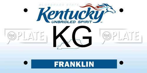 KG Kentucky License Plate