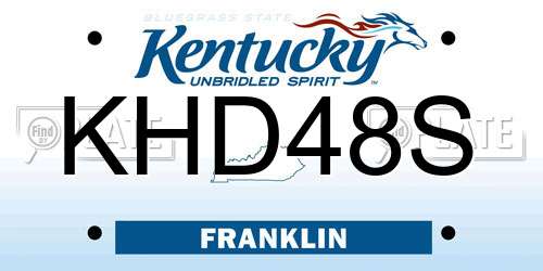 KHD48S Kentucky License Plate