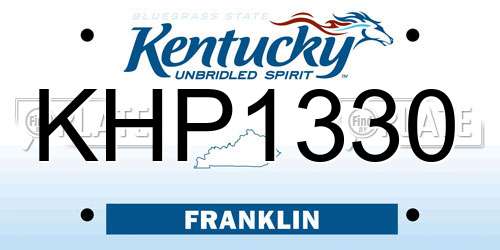 KHP1330 Kentucky License Plate