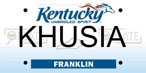 KHUSIA Kentucky License Plate
