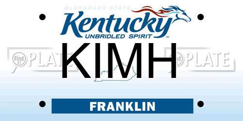 KIMH Kentucky License Plate