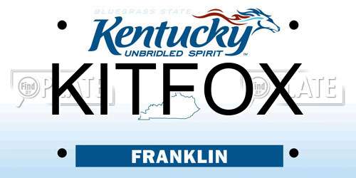KITFOX Kentucky License Plate