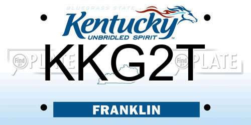 KKG2T Kentucky License Plate