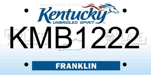 KMB1222 Kentucky License Plate