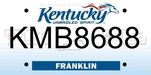 KMB8688 Kentucky License Plate