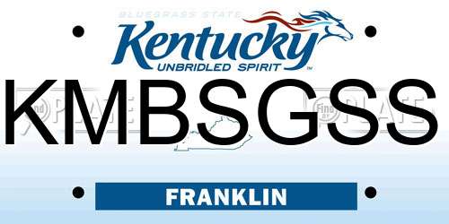 KMBSGSS Kentucky License Plate