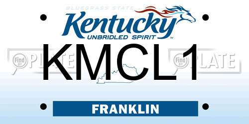 KMCL1 Kentucky License Plate