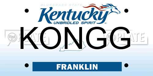 KONGG Kentucky License Plate