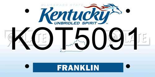 KOT5091 Kentucky License Plate