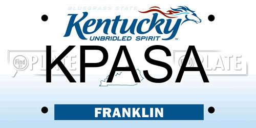 KPASA Kentucky License Plate