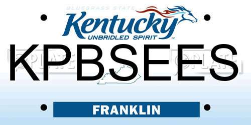 KPBSEES Kentucky License Plate