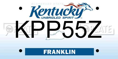 KPP55Z Kentucky License Plate