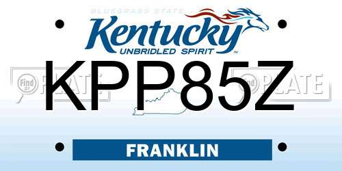 KPP85Z Kentucky License Plate