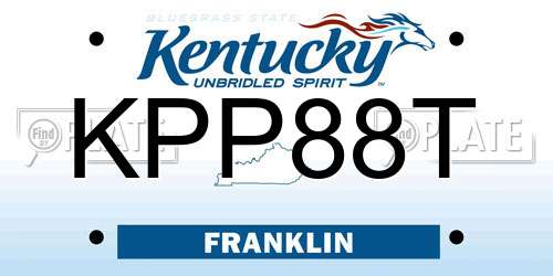 KPP88T Kentucky License Plate