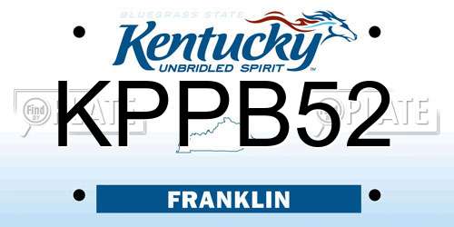 KPPB52 Kentucky License Plate