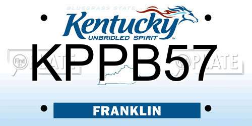 KPPB57 Kentucky License Plate