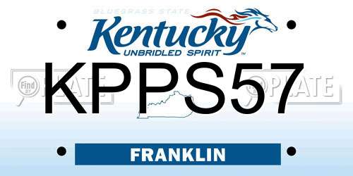 KPPS57 Kentucky License Plate