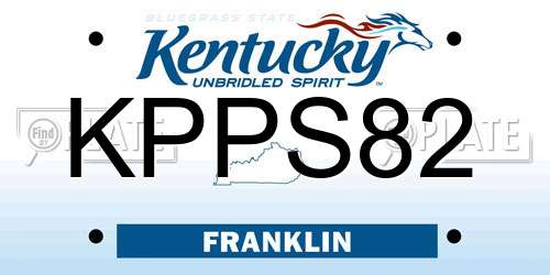 KPPS82 Kentucky License Plate