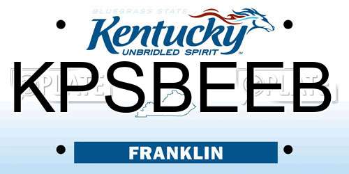 KPSBEEB Kentucky License Plate