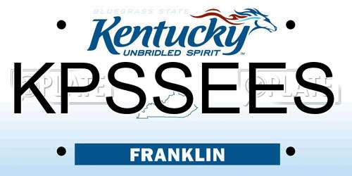 KPSSEES Kentucky License Plate