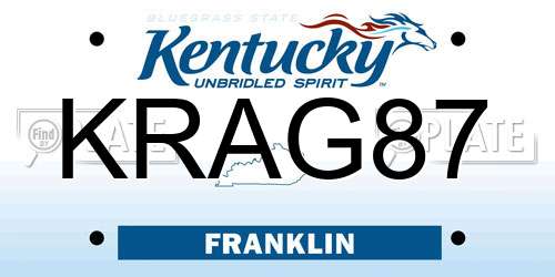 KRAG87 Kentucky License Plate