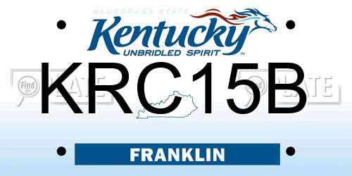KRC15B Kentucky License Plate