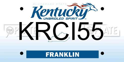 KRCI55 Kentucky License Plate