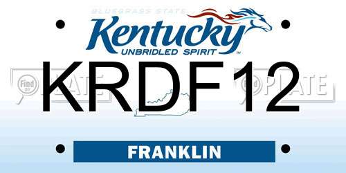 KRDF12 Kentucky License Plate