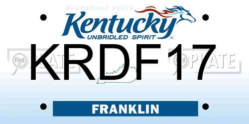 KRDF17 Kentucky License Plate