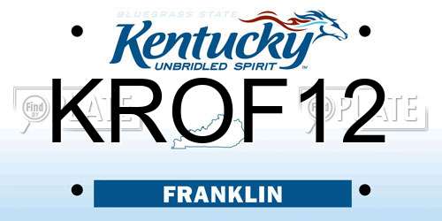 KROF12 Kentucky License Plate