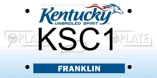 KSC1 Kentucky License Plate