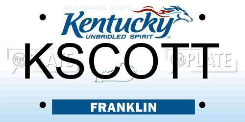 KSCOTT Kentucky License Plate