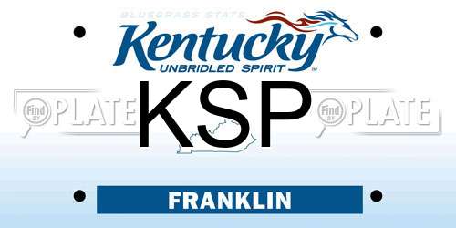 KSP Kentucky License Plate