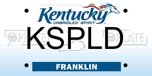 KSPLD Kentucky License Plate