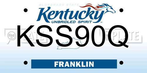 KSS90Q Kentucky License Plate