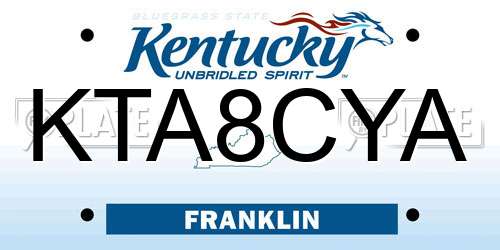 KTA8CYA Kentucky License Plate
