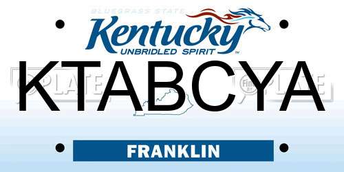 KTABCYA Kentucky License Plate