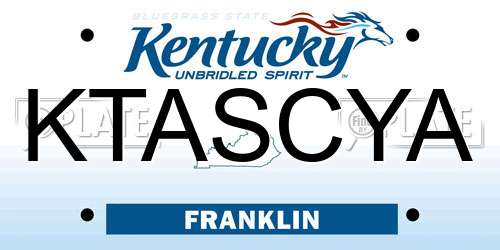 KTASCYA Kentucky License Plate