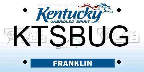 KTSBUG Kentucky License Plate