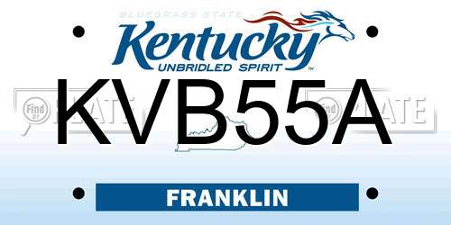 KVB55A Kentucky License Plate