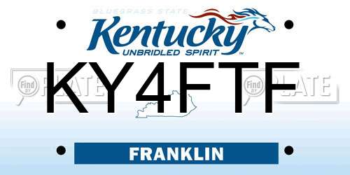 KY4FTF Kentucky License Plate