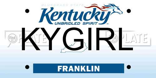 KYGIRL Kentucky License Plate