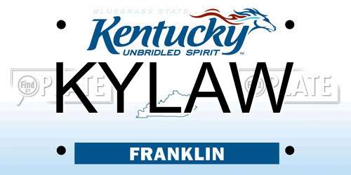 KYLAW Kentucky License Plate